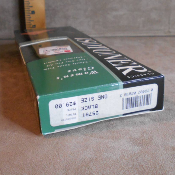 Aris Isotoner Women's Gloves Black Knit Lined 25791 Vintage NIB - Picture 5 of 6